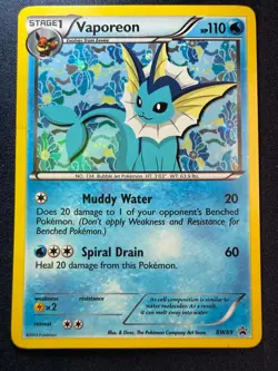 Vaporeon BW89 Holo Promo Black And White Promo Pokemon LP - Image 1