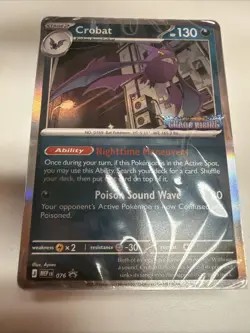 Pokemon Crobat Prerelease Promo 076 Stamp Chaos Rising English SEALED - Image 1