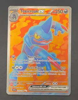 Pokemon Card Toxicroak EX 232/198 Scarlet & Violet Base Set - Near Mint - Image 1