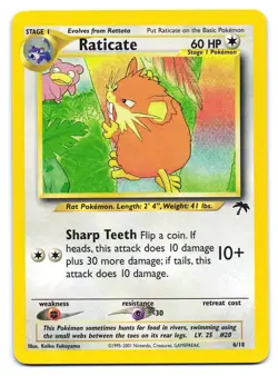 Raticate 6/18 Southern Islands Pokemon LP - Image 1