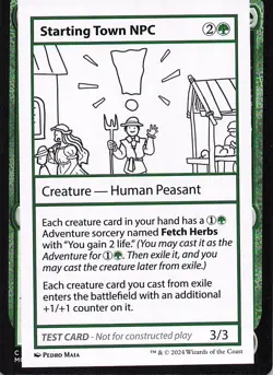 Starting Town NPC Playtest Cards Regular - Image 1