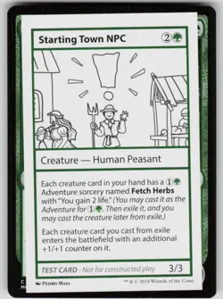 Starting Town NPC Special Mystery Booster 2 Playtest Cards MTG Near Mint 2024 - Image 1