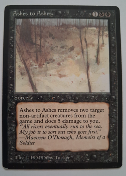 Ashes to Ashes MP The Dark MTG Magic the Gathering - Image 1
