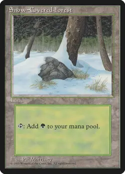 MTG - Snow-Covered Forest - Ice Age - Magic the Gathering - Image 1