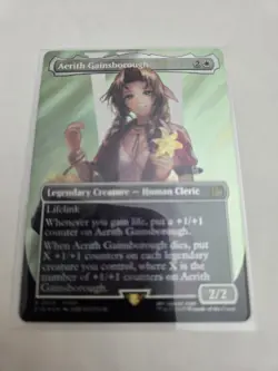 mtg, Aerith Gainsborough (Borderless) (Surge Foil) Final Fantasy surge foil NM - Image 1