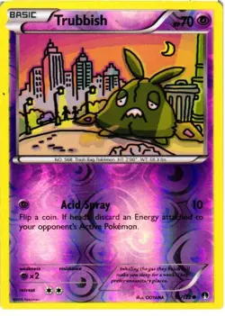 Trubbish 56/122 Common BREAKpoint Pokemon Reverse Holo Near Mint - Image 1