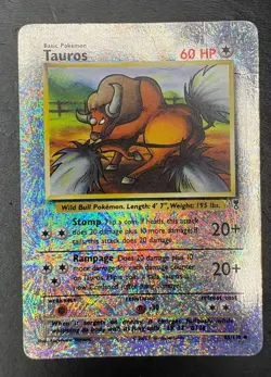 Pokemon Tauros 8/110 Reverse Holo Legendary Collection MP Vintage Rare 2002 - Image 2