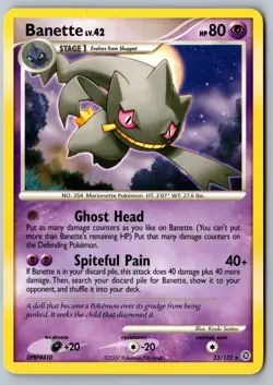 Pokemon: Banette Rare Secret Wonders 23/132 LP+ - Image 1