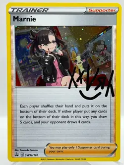Marnie SWSH120 Black Star Promos Holo Signed Promo Pokemon TCG Card NM/M - Image 1