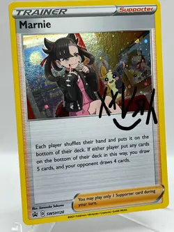 Marnie SWSH120 Black Star Promos Holo Signed Promo Pokemon TCG Card NM/M - Image 2