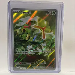 Pokemon TCG Caterpie 172/165 Holo Illustration Rare Scarlet and Violet 151 Card - Image 1