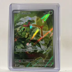 Pokemon TCG Caterpie 172/165 Holo Illustration Rare Scarlet and Violet 151 Card - Image 2