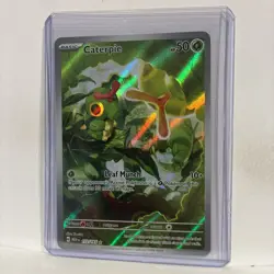 Pokemon TCG Caterpie 172/165 Holo Illustration Rare Scarlet and Violet 151 Card - Image 3