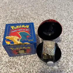 Burger King Charizard Pokemon 23K Plated Trading Card Pokeball With Box - Image 1