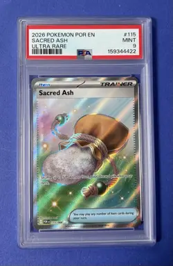 2026 Pokemon POR EN Sacred Ash Ultra Rare #115 PSA 9 MINT - Image 1