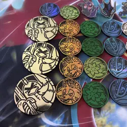 Pokemon TCG Coins + Pins X30 Job Lot Mixed Bundle | Pikachu | Shaymin | Suicune - Image 2