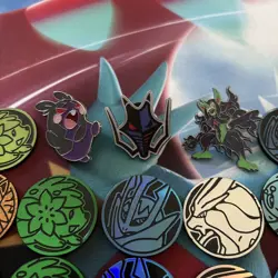 Pokemon TCG Coins + Pins X30 Job Lot Mixed Bundle | Pikachu | Shaymin | Suicune - Image 4
