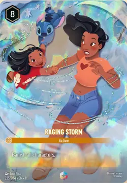 Disney Lorcana • Enchanted • RAGING STORM • 225/204 • NM Pack Fresh - Image 1