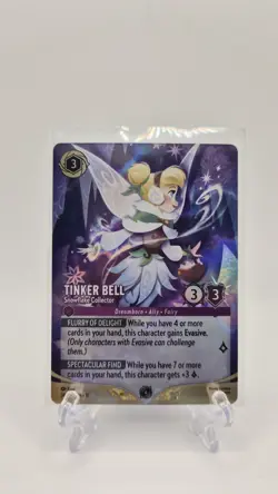 Tinker Bell Snowflake Collector Lorcana Top 8 Set Champ Foil Promo Winterspell - Image 1