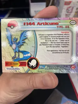 Topps -Series 3- Pokemon TV Animation Edition Card #144 Articuno -FOIL - Image 2