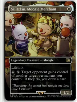 MTG Final Fantasy Stiltzkin Moogle Merchant Borderless Chocobo Track Foil 565 - Image 1