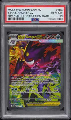 2026 POKEMON ASC EN-ASCENDED HEROES #284 MEGA GENGAR EX PSA 10 - Image 1