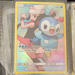 The Pokemon Company Piplup 239/236 Cosmic Eclipse Secret Rare Full Art Holo - Image 1