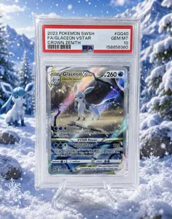 PSA 10 - Pokemon 2023 Crown Zenith Galarian Gallery Glaceon VSTAR GG40/GG70 - Image 1