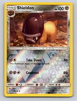 Shieldon 84/156 Uncommon Ultra Prism Pokemon Reverse Holo NM - Image 1