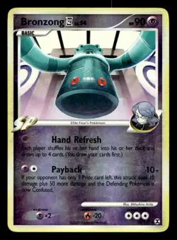 Pokemon Card Rising Rivals Bronzong E4 16/111 Rare Reverse Holo - Image 1
