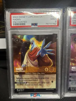 Lorcana Enchanted Lot - 3 cards PSA 9 - Hades , Mickey Sorcerer , Trumpeter - Image 3