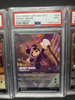 Lorcana Enchanted Lot - 3 cards PSA 9 - Hades , Mickey Sorcerer , Trumpeter - Image 4