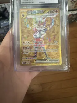 CGC 10 GEM MINT Cinderace Ex SVP163 SVP 163 Gold FULL ART PROMO Pokemon Card - Image 2
