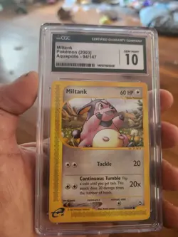 (POP 20) CGC 10 GEM MINT Miltank 94/147 Aquapolis Pokemon Card 2003 - Image 1