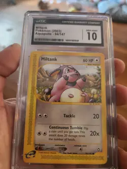 (POP 20) CGC 10 GEM MINT Miltank 94/147 Aquapolis Pokemon Card 2003 - Image 2
