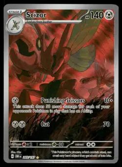 Pokemon Cards Scizor 205/197 Obsidian Flames Illustration Rare NM - Image 1