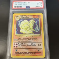 Pokemon TCG Ninetales Base Set Holo Unlimited Rare Card 12/102 PSA 6 - Image 1