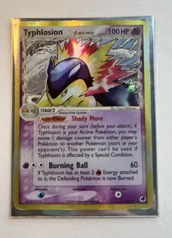 Typhlosion- 12/101 Holo Rare Pokemon EX Dragon Frontiers Delta Species 2006 - Image 1