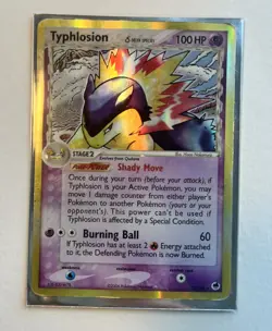 Typhlosion- 12/101 Holo Rare Pokemon EX Dragon Frontiers Delta Species 2006 - Image 2