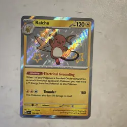 Pokemon TCG Raichu Shiny Rare Holo 120HP SV Paldean Fates 132/091 ENG - Image 2