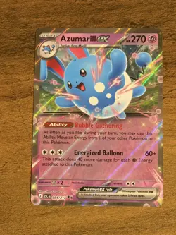 Pokemon TCG Marill 10/12 McDonald’s Promo, Azumarill Ex 084/217 & 065/162 Holos - Image 4