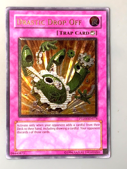 yugioh Drastic Drop Off PTDN-EN074 Ultimate unlimited Edition light played - Image 1