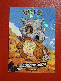 Pokemon Crystal Card Collection Set #104 Cubone Cracked Ice Holo - Image 1
