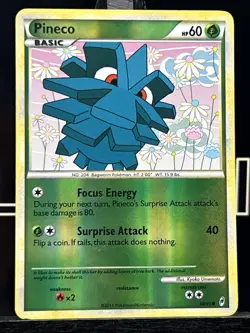 Pineco 68/95 Reverse Holo HeartGold SoulSilver Call of Legends Pokemon Card - Image 3