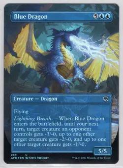 1x Blue Dragon *Borderless Foil* - AFR - Near Mint - Image 1