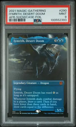 MTG Iymrith, Desert Doom Showcase FOIL Adventures in the Forgotten Realms PSA 9 - Image 1
