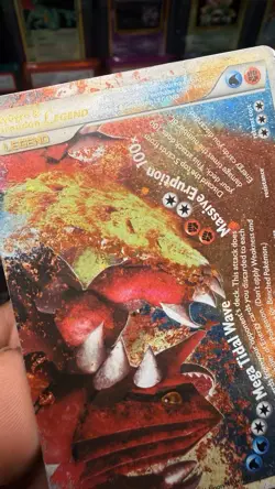 Pokemon TCG Kyogre Groudon Legend Undaunted (Groudon bottom) DMG Condition - Image 2