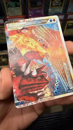 Pokemon TCG Kyogre Groudon Legend Undaunted (Groudon bottom) DMG Condition - Image 3