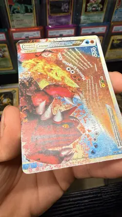 Pokemon TCG Kyogre Groudon Legend Undaunted (Groudon bottom) DMG Condition - Image 4