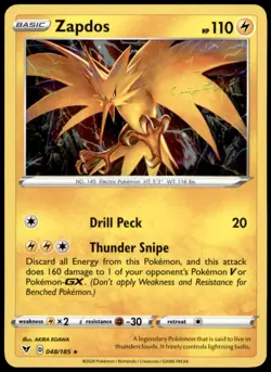 Zapdos (Cosmos Holo) 048/185 Holo Miscellaneous Cards & Products Pokemon NM - Image 1